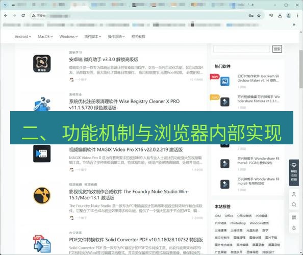 谷歌浏览器下载 二、 功能机制与浏览器内部实现